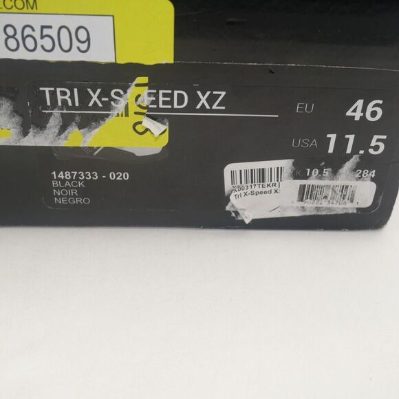 NEW Louis Garneau Men's 11.5 Tri X-Speed XZ Cycling Shoes EU 46 Black White - Picture 9 of 9